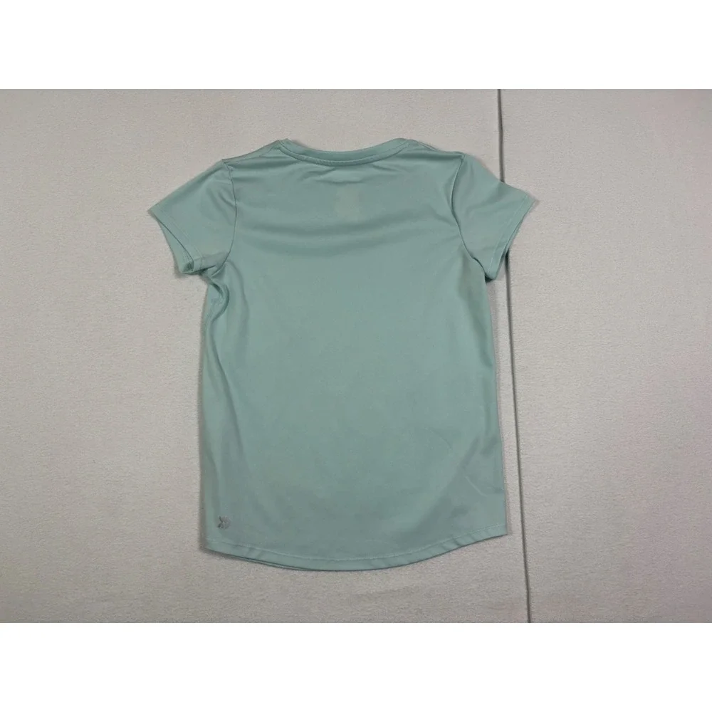 All In Motion Girls Large 10/12 Light Blue Reflect Graphic Activewear T-Shirt